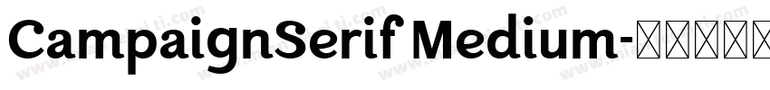 CampaignSerif Medium字体转换